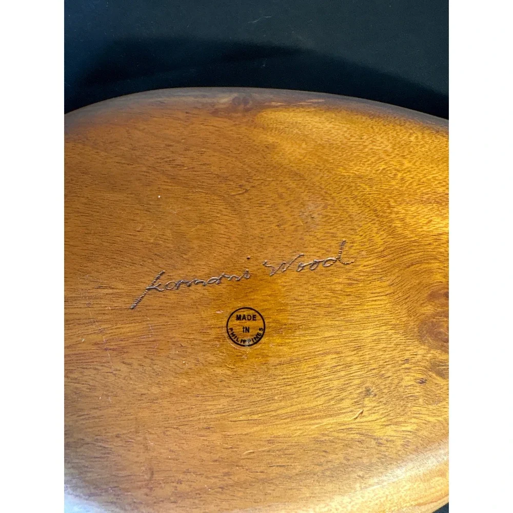 Lomano Wood‎ Pineapple Shaped Divided Serving Tray Dish Made in Philippines